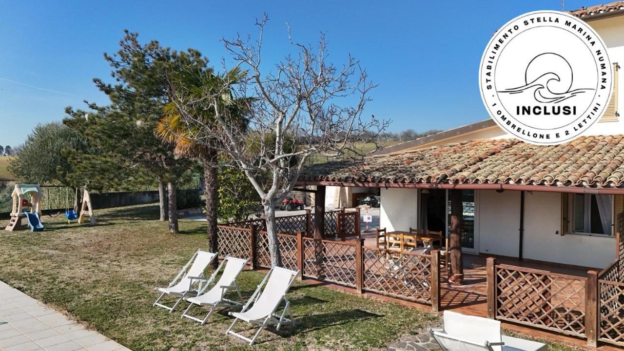 Viva3 - Numana, Ampio Trilocale In Villa Con Piscina Exterior photo